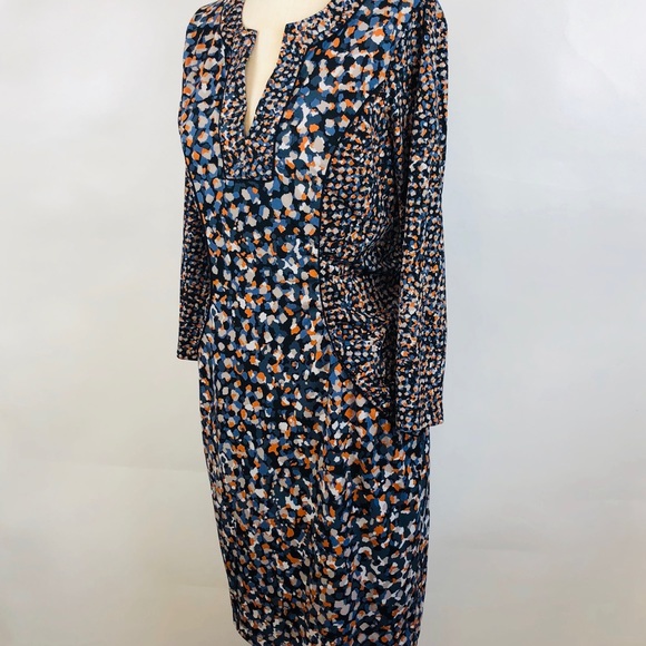 BCBGMAXAZRIA, Francine, Sz S, Navy/Multi Dress - Picture 1 of 8
